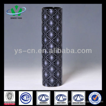 Made In China fábrica de cerâmica Black Glaze Flower Vase